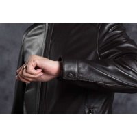 举翼王子海宁绵羊皮真皮夹克男装纯皮立领外套春秋单款商务休闲头层真皮皮衣