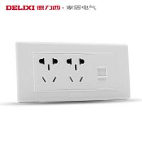 [官方旗舰店]德力西开关插座 118型CD601系列PC材质墙壁开关 十孔电脑插座 网络插座电源插座 154尺寸电子电工