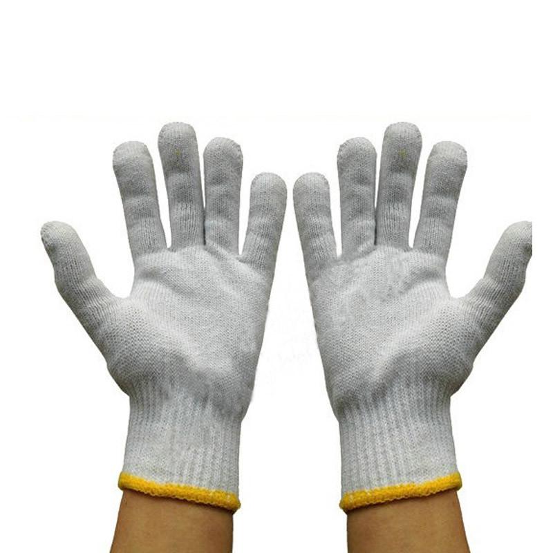 500g 优质漂白线手套 劳保细纱手套批发 棉纱耐磨耐用 出口线手套 500克1打10付