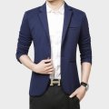 韩版休闲男装小西服男版潮男士外套修身型薄款春秋装便西装R1416 XL R1416蓝色