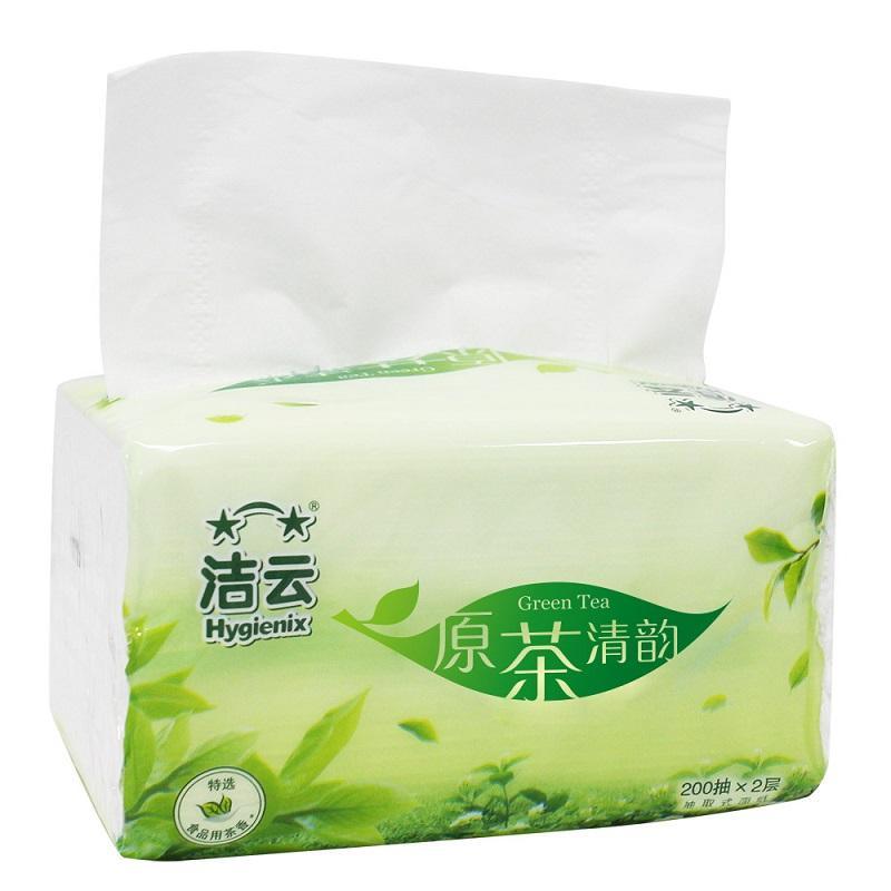 洁云原茶200抽塑包面纸-6包装