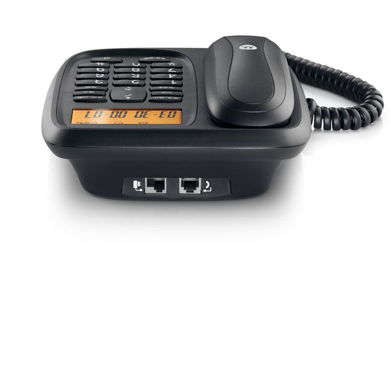 摩托罗拉(MOTOROLA) CL101C数字无绳电话机座机子母机中文显示免提套装办公家用一拖一固定无线座机(黑色)