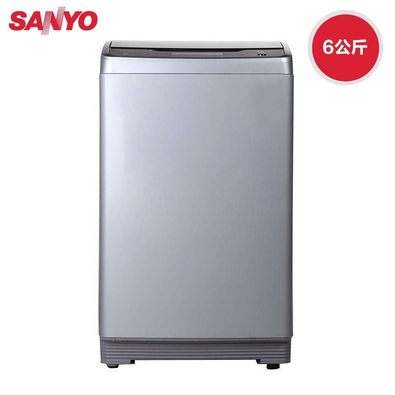 三洋(SANYO)6.5公斤全自动波轮洗衣机DB6558S(亮灰色)