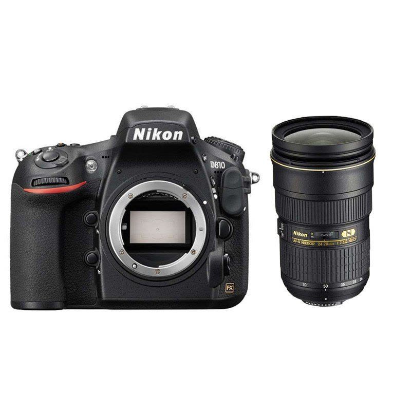 尼康(Nikon)全画幅数码单反相机 D810 24-70/2.8G 单镜头套装 【礼包版】有效像素3638万 专业单反图片