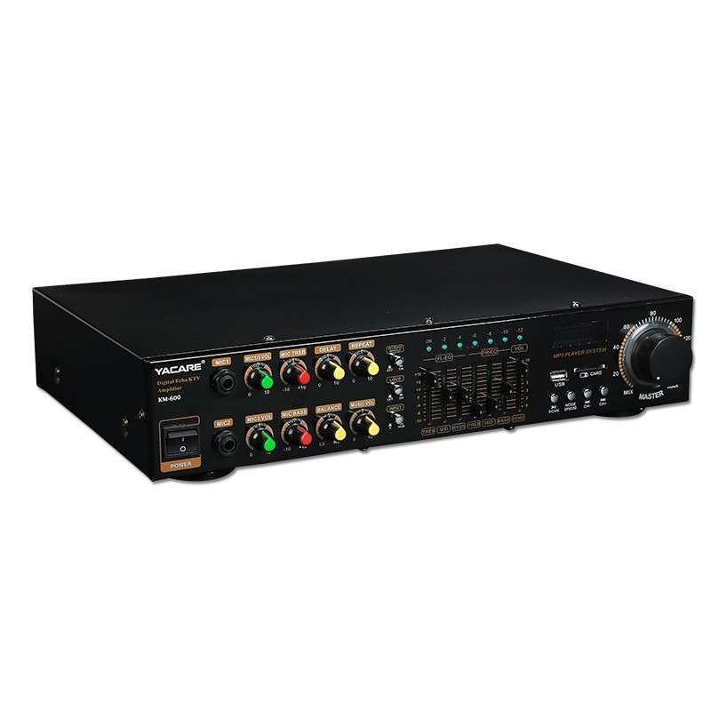 yacare雅桥km600家用ktv大功率功放机专业家用音响蓝牙卡拉ok视频