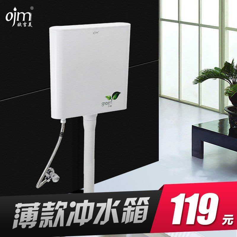 欧吉美 厕所水箱 蹲便器水箱 卫浴冲水箱 双按式节能水箱 OJM-08图片