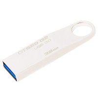 金士顿(Kingston)DTSE9G2 32GB USB3.0 亮薄磨砂金属U盘(亮银)