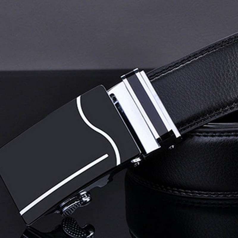 红品hongpin皮带男真皮潮自动扣韩版牛皮腰带男款时尚商务休闲加长裤