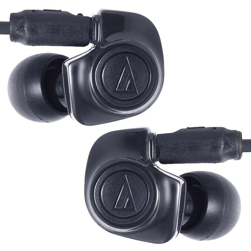 铁三角(Audio-technica) ATH-IM50 BK 双动圈入耳耳机 黑色 运动挂耳式耳机高清大图