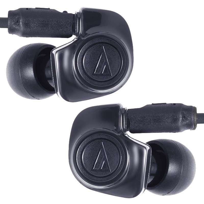 铁三角(Audio-technica) ATH-IM50 BK 双动圈入耳耳机 黑色 运动挂耳式耳机