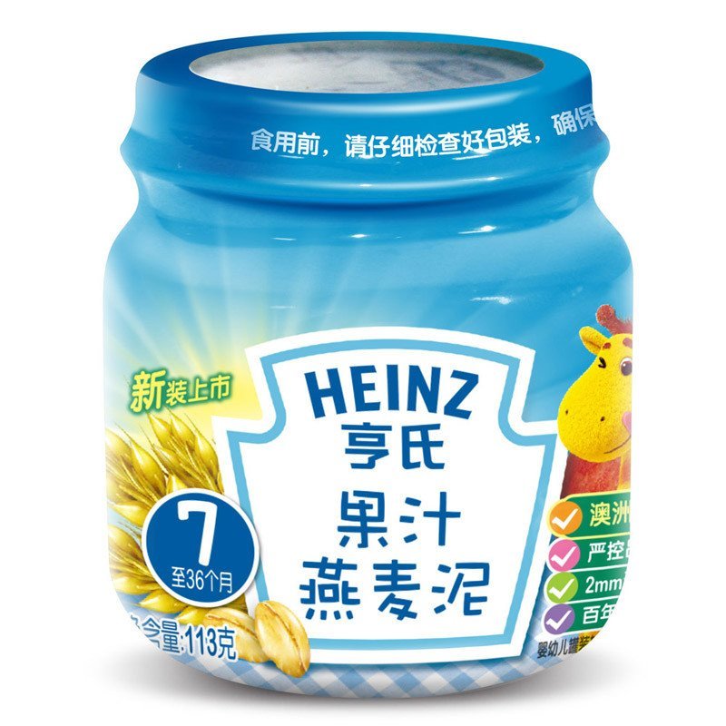 Heinz亨氏果汁燕麦泥113g(7个月至36个月)