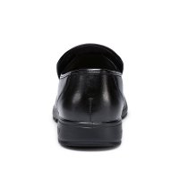 金猴(Jinho) 时尚商务气质休闲皮鞋 百搭套脚头层牛皮(除牛反绒)黑色男鞋 Q2912B