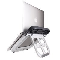 酷奇(cooskin)YDA-001笔记本电脑支架 托架 底座 膝上桌 便携架子 散热器 黑白色