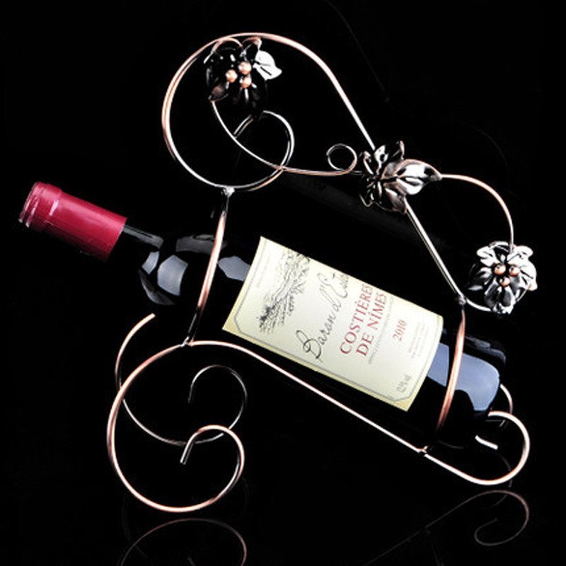 莱珍斯创意铁质枫叶酒架复古铁艺红酒架吧台酒架葡萄酒架