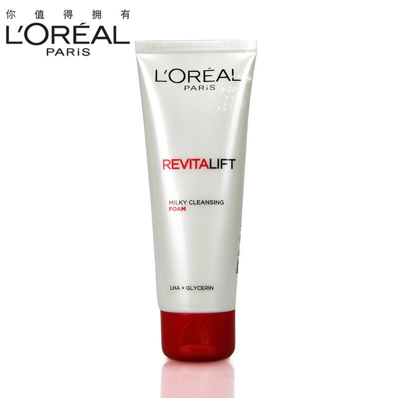 LOREAL 欧莱雅 复颜抗皱紧致提拉洗面奶100ml 深层清洁氨基酸保湿洁面膏 补水保湿收缩毛孔卸淡妆洗面奶