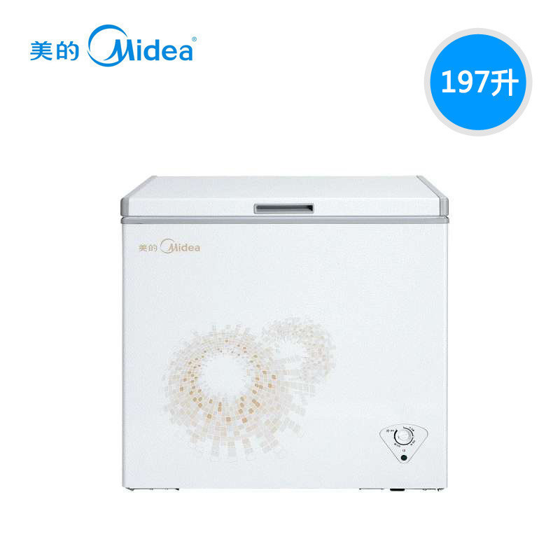 Midea 美的 BD/BC-197KMA 197升单温一室冷冻冷藏转换冷柜冰柜 单顶盖门 旋律金