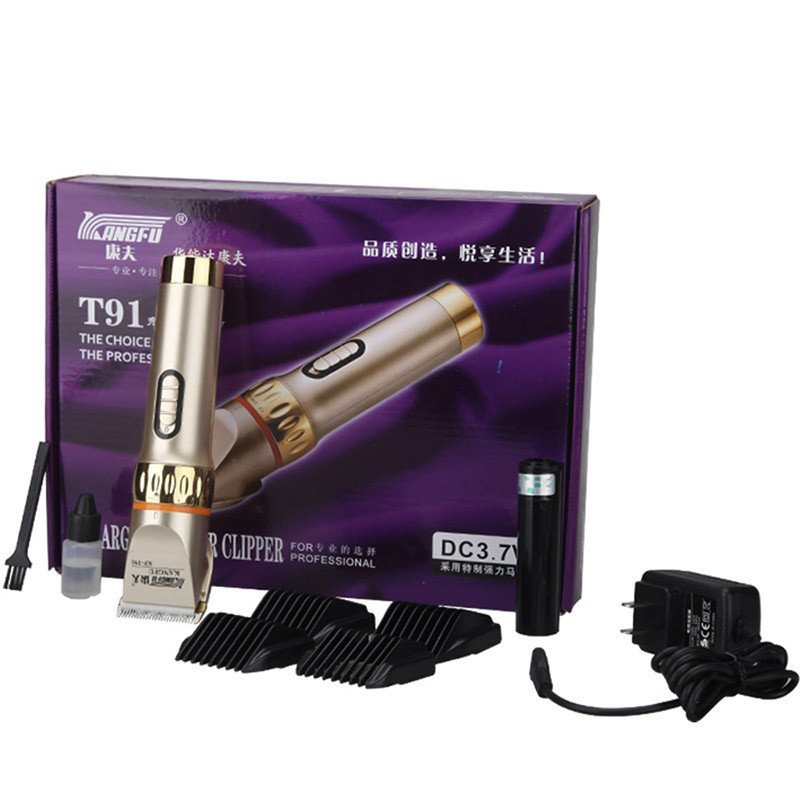 康夫(Kangfu)理发器 KF-T91充电式钛合金陶瓷刀头理发器 成人推剪儿童电推子充插两用无水洗剃头刀