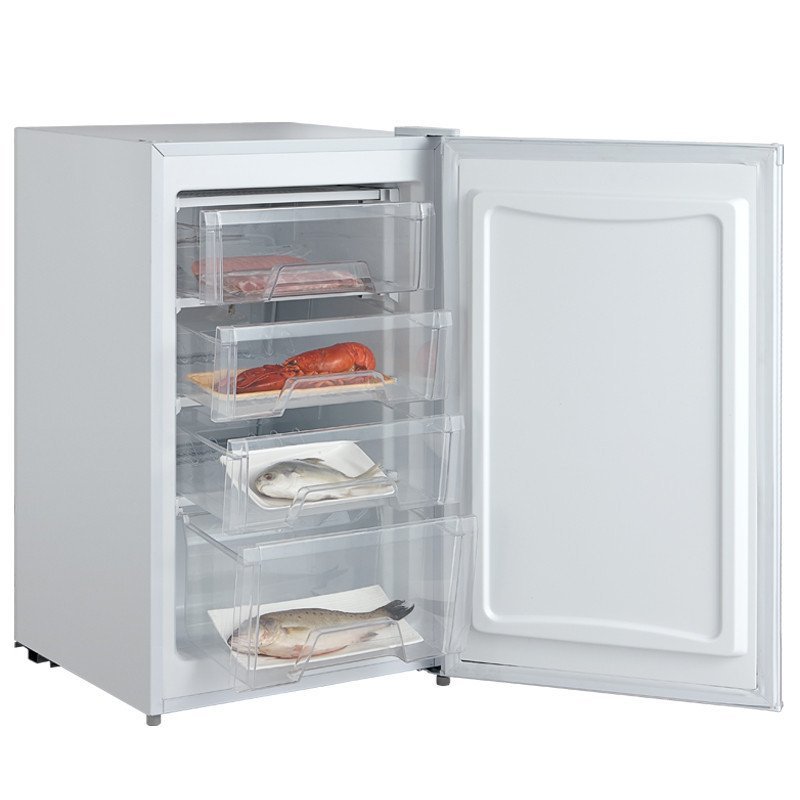 美的(Midea)BD-81UMA 81升立式单温全冷冻冷柜时尚外观 侧开门 全抽屉节能迷你冰柜(白色)