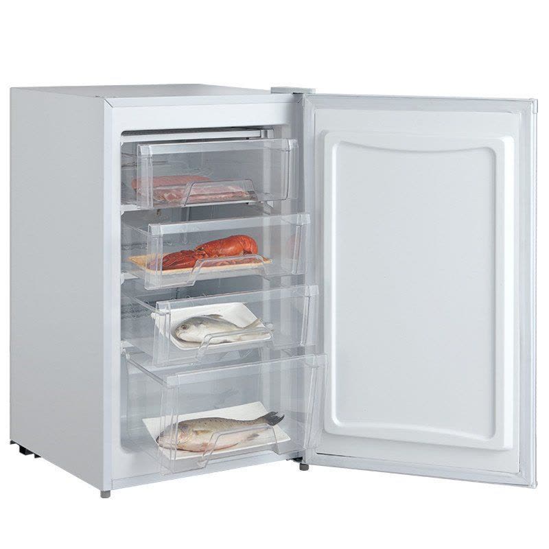 美的(Midea)BD-81UMA 81升立式单温全冷冻冷柜时尚外观 侧开门 全抽屉节能迷你冰柜(白色)图片