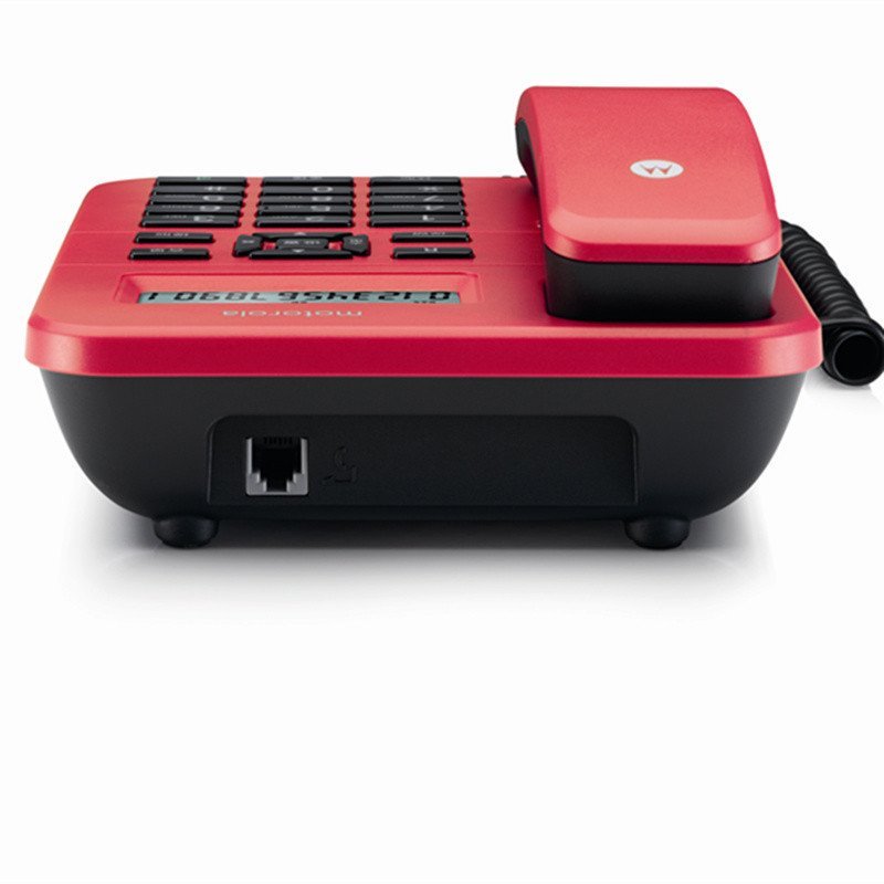 摩托罗拉(MOTOROLA) CT202C普通家用/办公话机来电显示电话机商务有绳座机(红色)