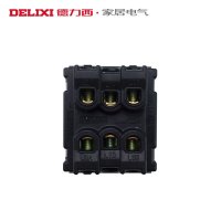 德力西118型开关插座面板 银色小一开多控开关1个墙壁开关模块