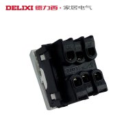 德力西118型开关插座面板 银色小一开多控开关1个墙壁开关模块