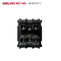 德力西开关插座面板 墙壁118型双联小二开双控开关面板模块芯