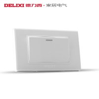 DELIXI德力西118型开关插座墙壁开关面板二位一开双控大翘板1个开关面板
