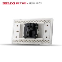 DELIXI德力西118型开关插座墙壁开关面板二位一开双控大翘板1个开关面板