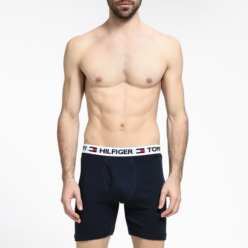 [美国直采 官方正品]Tommy Hilfiger 男士纯棉内裤多色4条(浅灰+深灰+黑色)09T0 406 / 099 多色