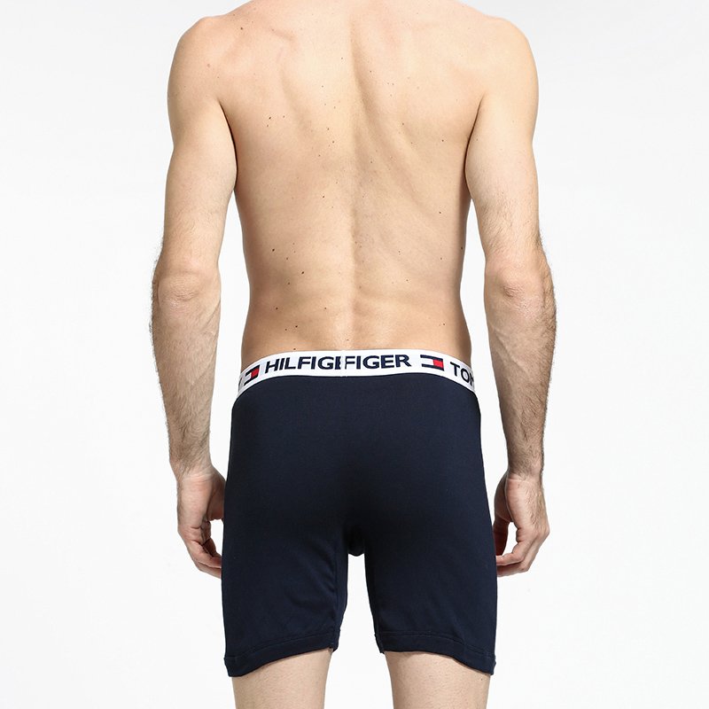 [美国直采 官方正品]Tommy Hilfiger 男士纯棉内裤多色4条(浅灰+深灰+黑色)09T0 406 / 099 多色