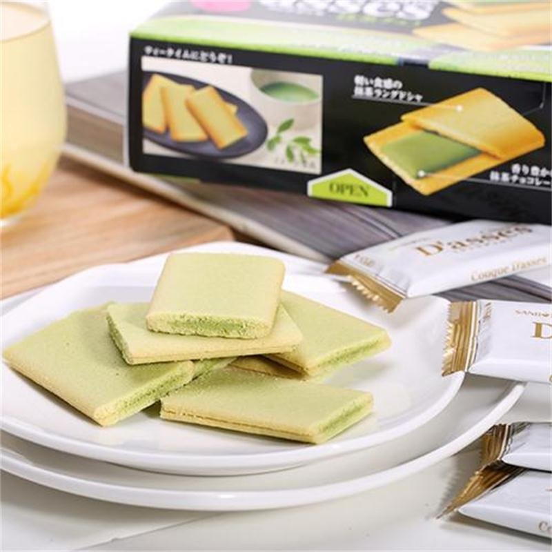 【中粮我买网】海外直采 三立抹茶味夹心 饼干 饼干糕点 90g（日本进口 盒）