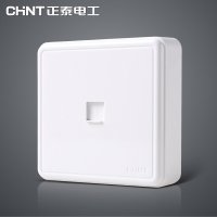 正泰开关插座 NEW1C 明装墙壁开关 电脑插座面板 明装电脑网线插