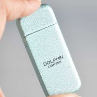 海豚DOLPHIN砂轮打火机充气罐 创意气体点烟器 薄型磨砂面