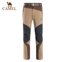 Camel骆驼 户外冲锋裤男保暖登山徒步软壳裤