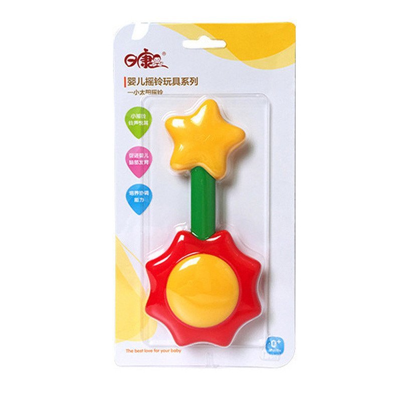 日康 婴儿玩具摇铃 小太阳摇铃 婴儿手摇铃单个装 rk-x7003