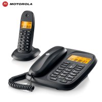 摩托罗拉(MOTOROLA) CL101C 数字无绳电话机 无绳电话欧式子母机 远距离 (黑色)