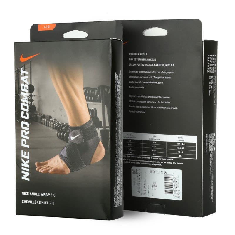 NIKE护踝篮球弹性绷带加压护裸防护具运动扭伤足球透气耐克护脚踝图片