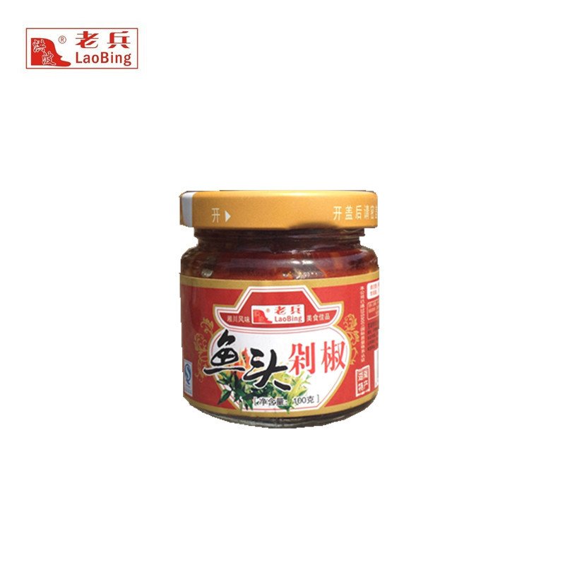 【中华特色】无为馆 洪波牌 鱼头剁椒100g（红）烹饪炒菜拌饭拌面湘式风味调味辣椒酱 华东