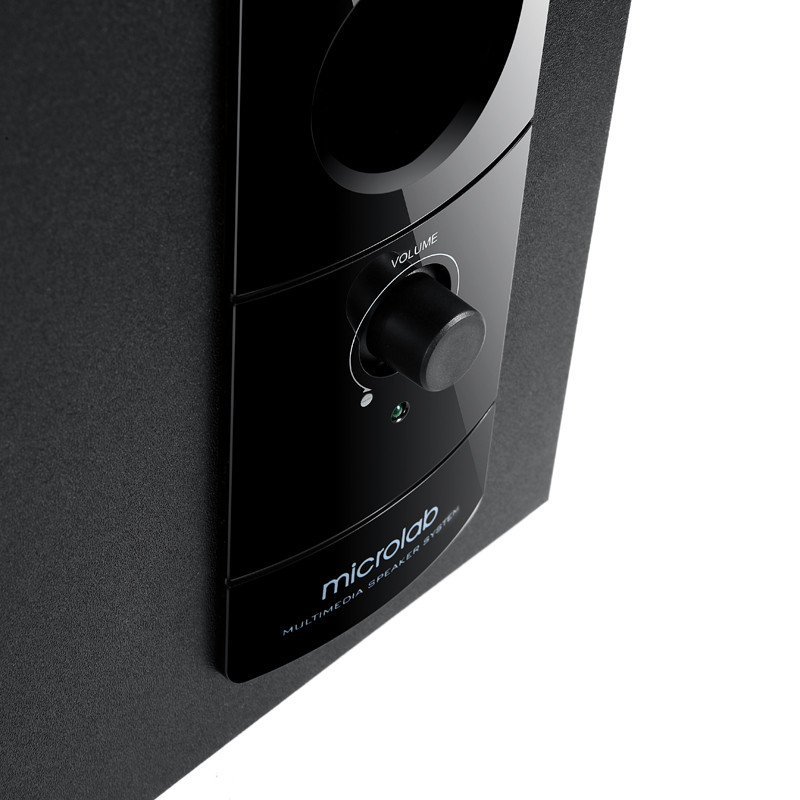 麦博(microlab)2.1多媒体有源音箱M200(08) 多媒体木质音箱 音响 低音炮 电脑音箱 笔记本音箱 黑色