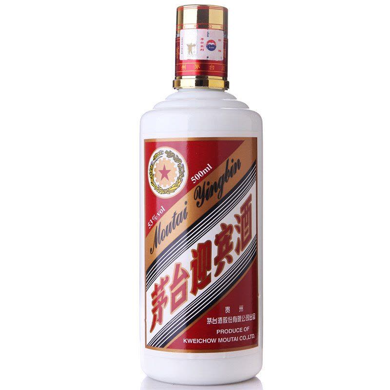 53度 茅台迎宾 (老包装) 500ml * 6 酱香型 白酒 酒界网图片