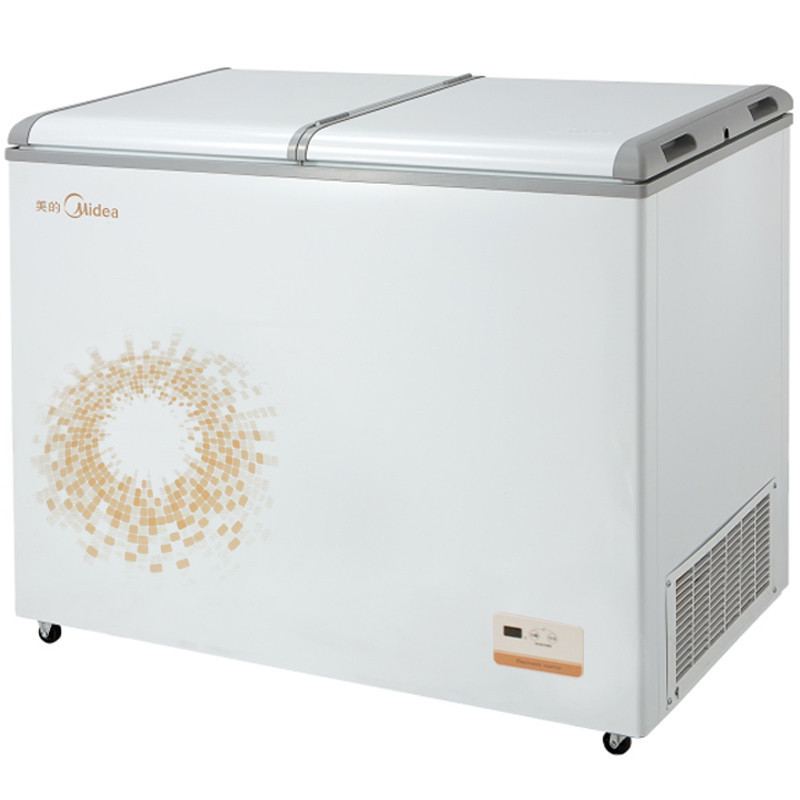 美的(Midea)BCD-271VEM 271升 冰柜 卧式双温一边冷冻一边冷藏 家用冷柜 蝶形门冰柜