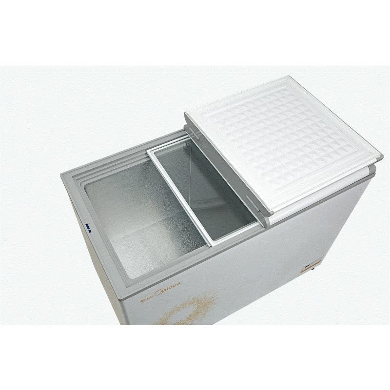美的(Midea)BD/BC-265VEM旋律金 265升 单温一室冷冻冷藏转换 内置玻璃门冷柜 卧式冰柜图片