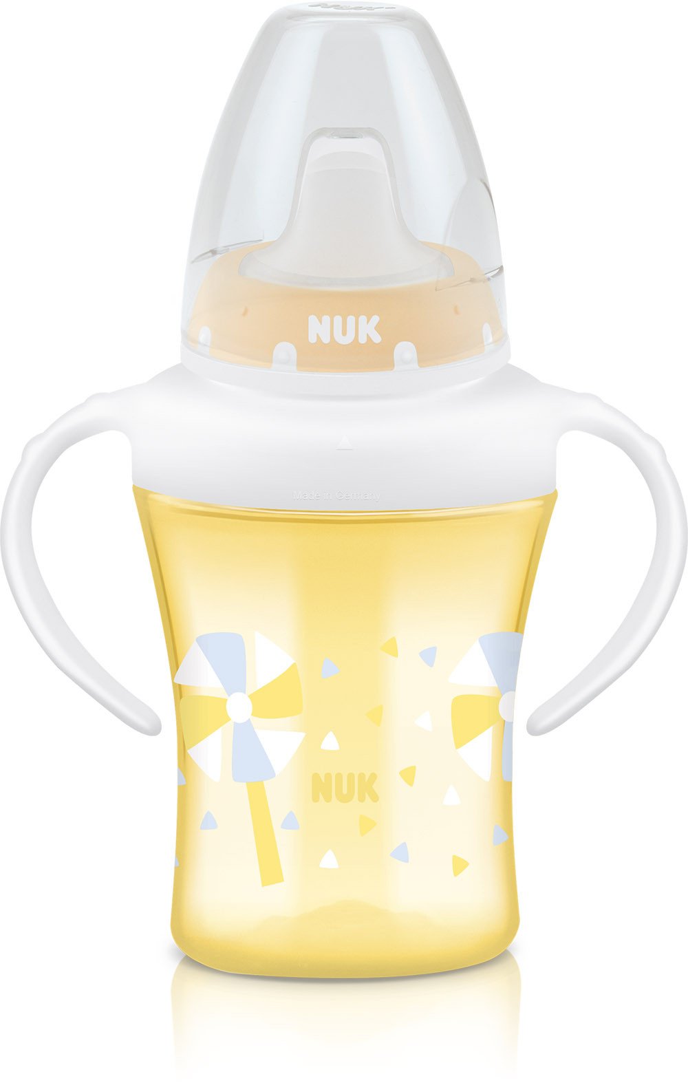 NUK pp 宽口 双柄透明学习软鸭嘴杯200ml 6个月以上