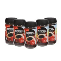 5瓶装▏NESCAFE 雀巢咖啡 经典纯黑咖啡粉 50g 马来西亚进口 瓶装 防潮 黑咖啡