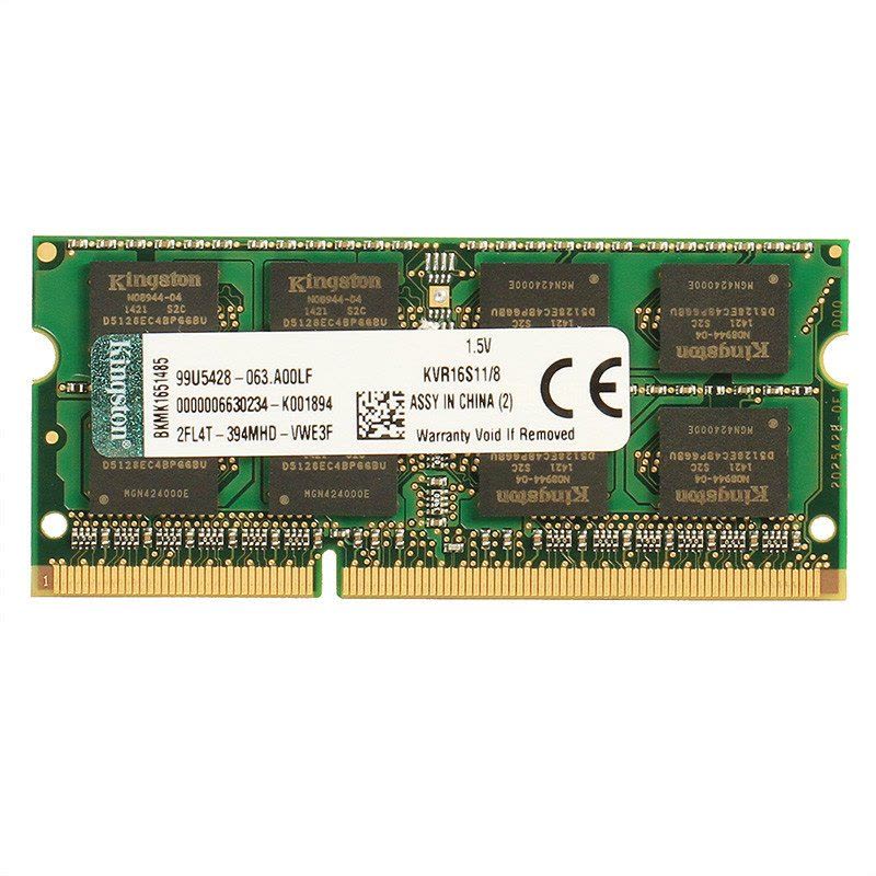 苏宁自营 金士顿 (Kingston) DDR3 1600 8GB 笔记本内存 标准电压(1.5v)图片