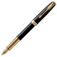 派克(PARKER)2015卓尔纯黑丽雅金夹钢笔 墨水笔