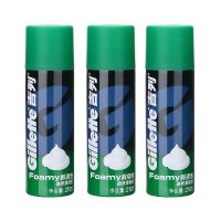 Gillette吉列 酷爽薄荷剃须泡沫膏210g三瓶装 男士剃须刮胡膏手动剃须刀刮胡刀搭档