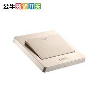 公牛(BULL)单开单控一开单控开关单联开关插座面板电灯开关面板金色G07K111Y(U6)