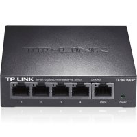 普联（TP-LINK）5口全千兆非网管PoE交换机TL-SG1005P网络监控无线AP供电器模块